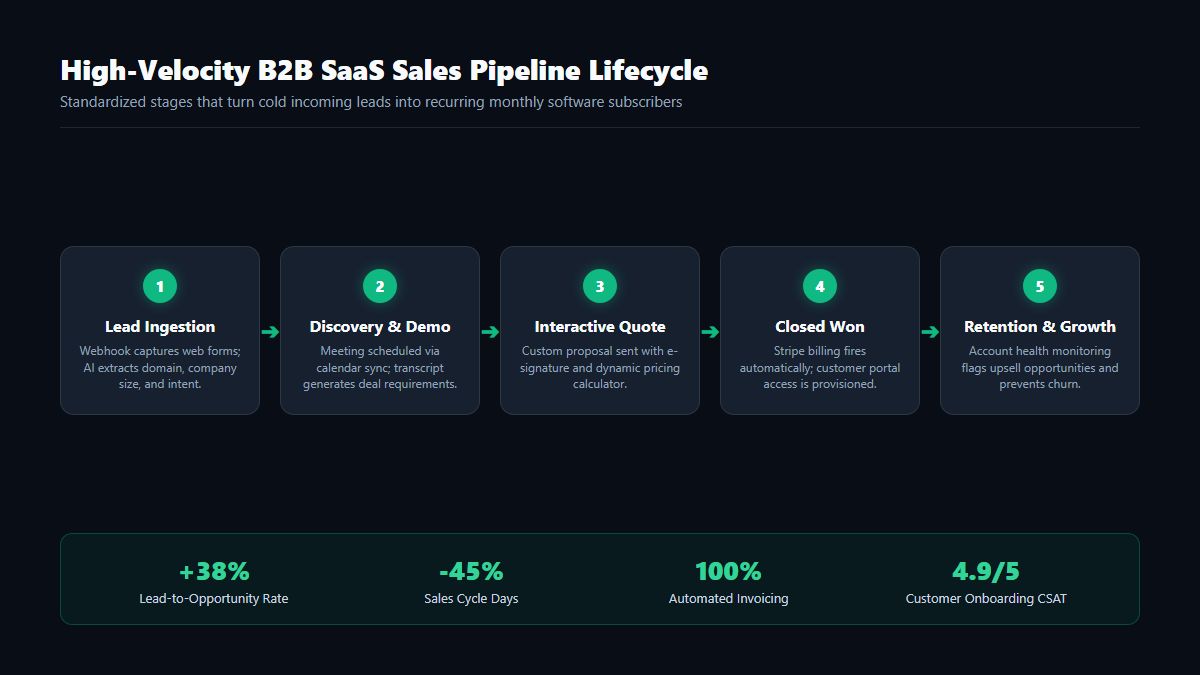 High-Velocity B2B SaaS Sales Pipeline Lifecycle