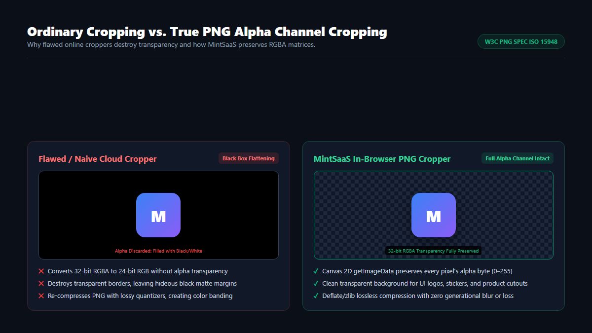 Ordinary Cropping vs. True PNG Alpha Channel Cropping