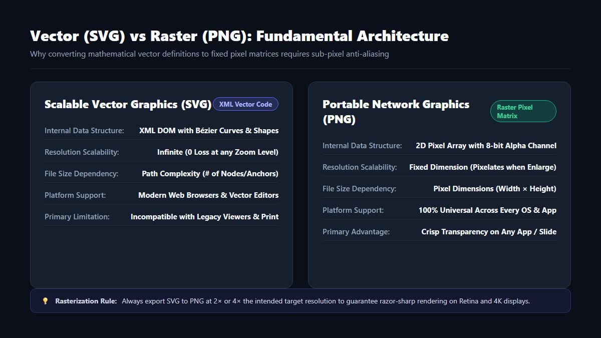Vector (SVG) vs Raster (PNG) Architecture